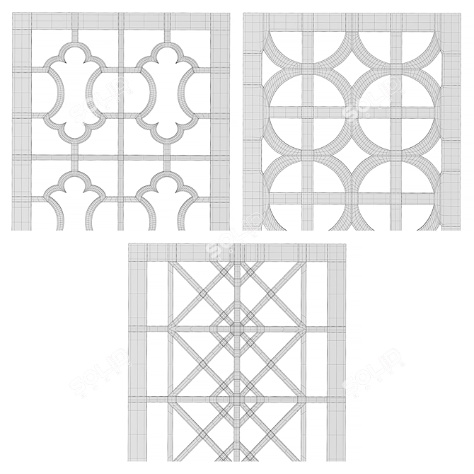 Decorative Panel Set: Beautifully Crafted and Versatile 3D model image 5