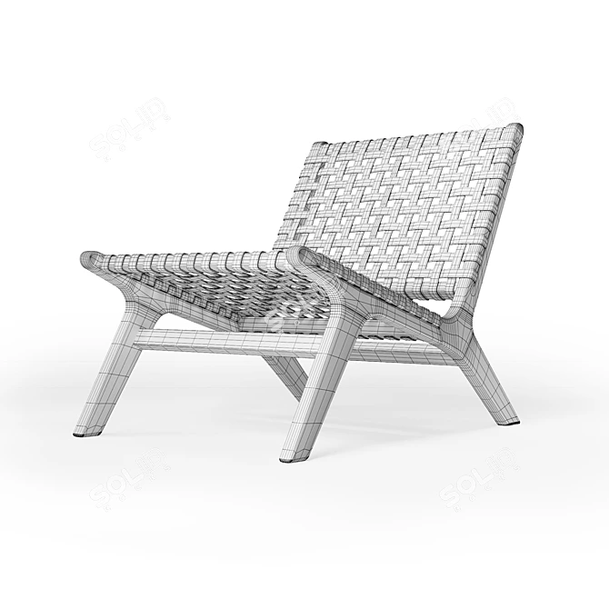 Handcrafted DIY Armchair 3D model image 2