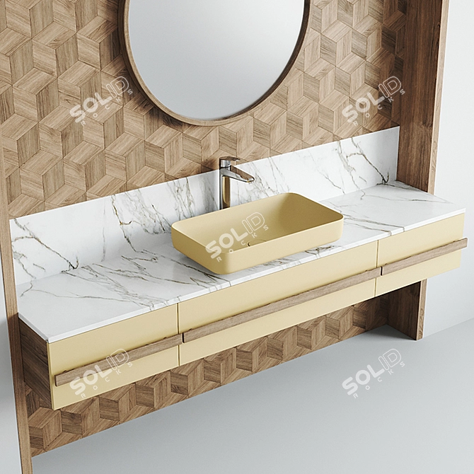 Modern Bathroom Set 3D model image 2