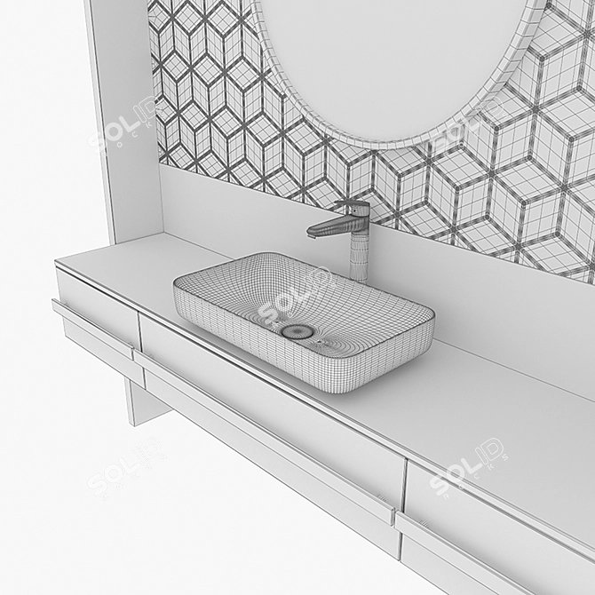 Modern Bathroom Set 3D model image 5