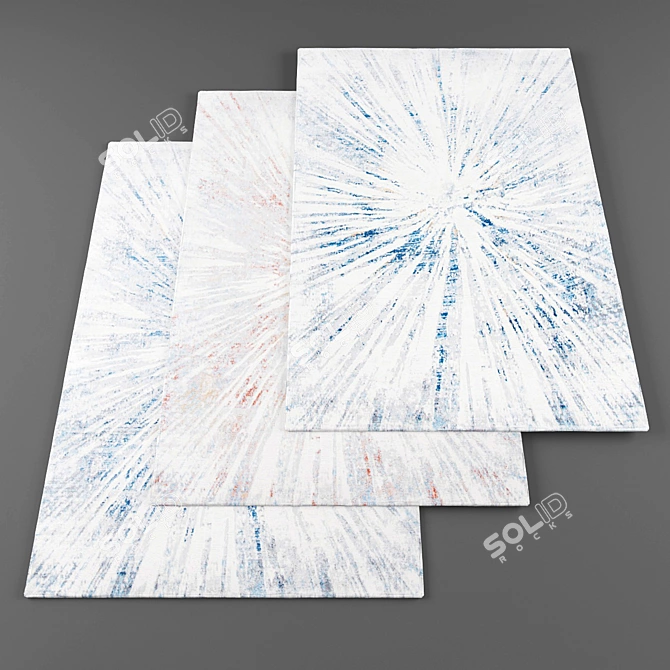 High Resolution Rug Set - 5 Textures 3D model image 1