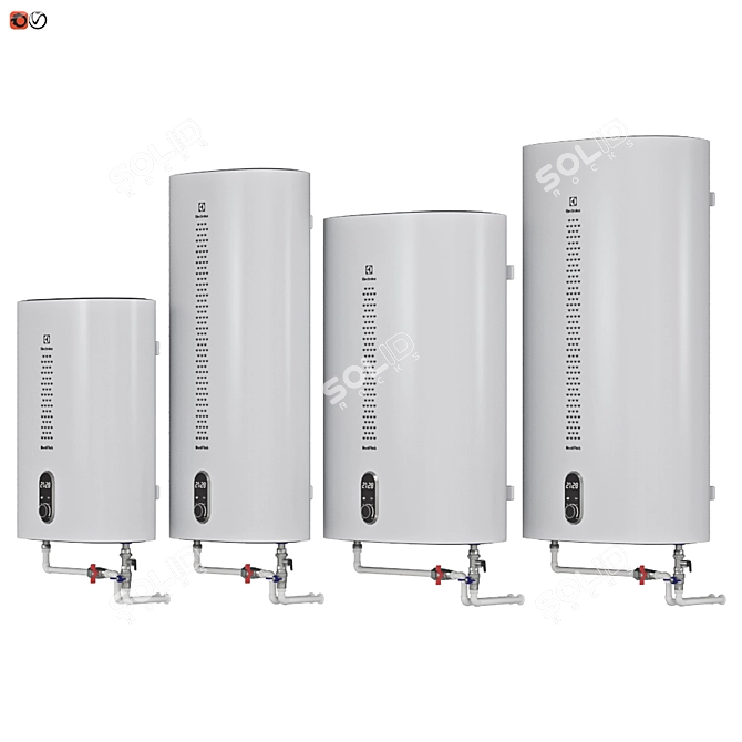 Efficient Water Heater Set 3D model image 2