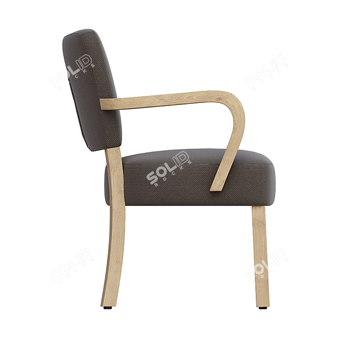 Elegant Irvington Carver Chair 3D model image 2