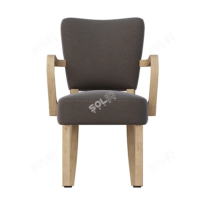 Elegant Irvington Carver Chair 3D model image 3