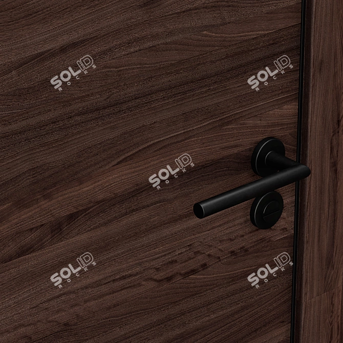 Modern Metal-Edged Interior Doors 3D model image 2