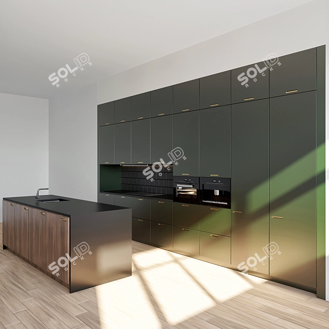 Stylish Kitchen Solution 3D model image 2