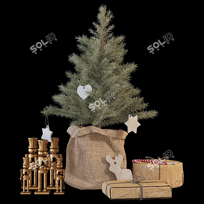 Corona Render Christmas Decoration 3D model image 2