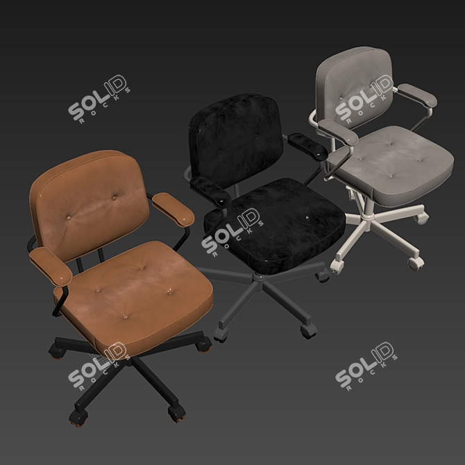 Sleek and Stylish: IKEA ALEFJÄLL Office Chair 3D model image 4