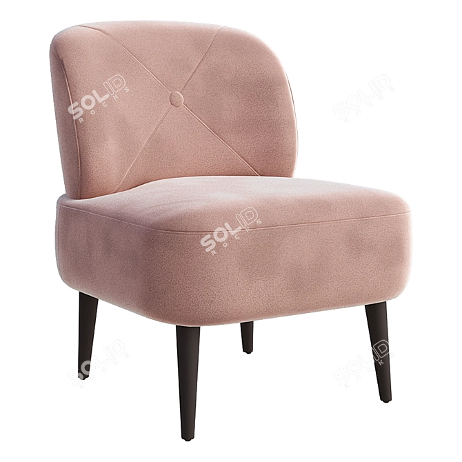 Modern Polygon Accent Chair - Sleek Design 3D model image 1