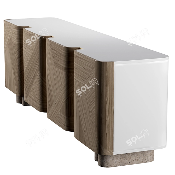 Japanese Inspired Kisho Sideboard 3D model image 3