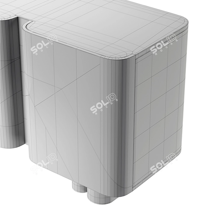 Japanese Inspired Kisho Sideboard 3D model image 5