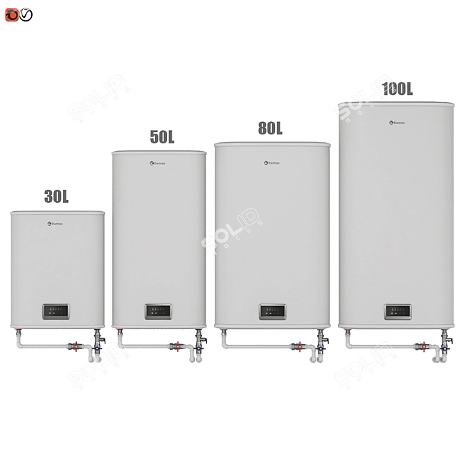 Thermex Optima Water Heater Set 3D model image 1