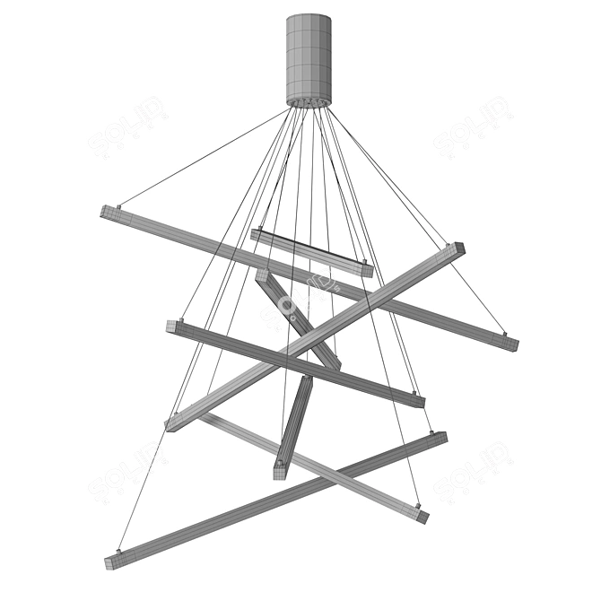 Odeon Cometa Chandelier: Elegant Italian Design 3D model image 2