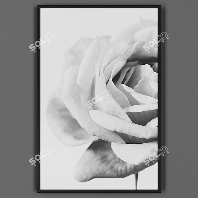 Title: Black Framed Artwork 3D model image 1