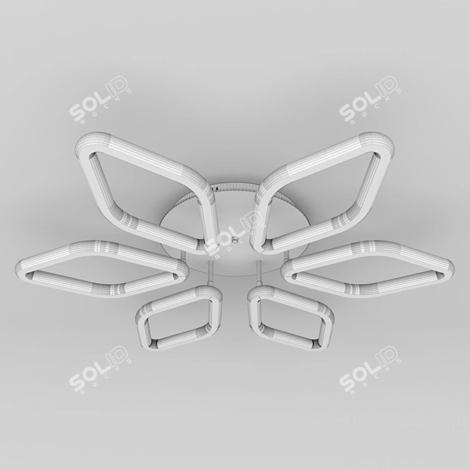 Accra LED Ceiling Chandelier | Baltic Style 3D model image 3