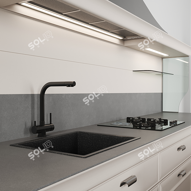 Elegant Kitchen Set 3D model image 7