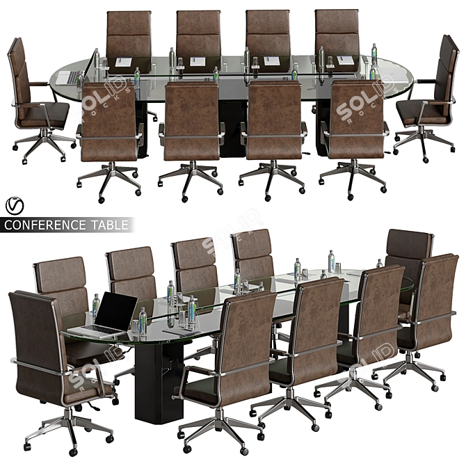 Modern Conference Table 2015 3D model image 1