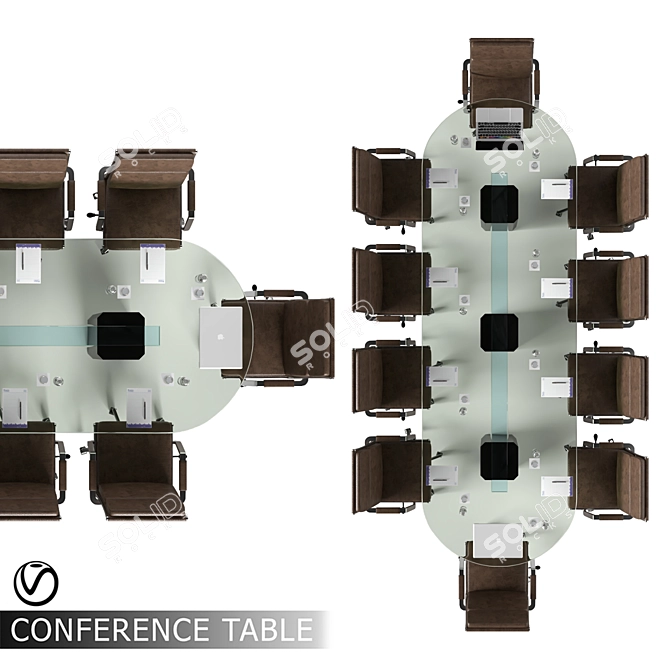 Modern Conference Table 2015 3D model image 3