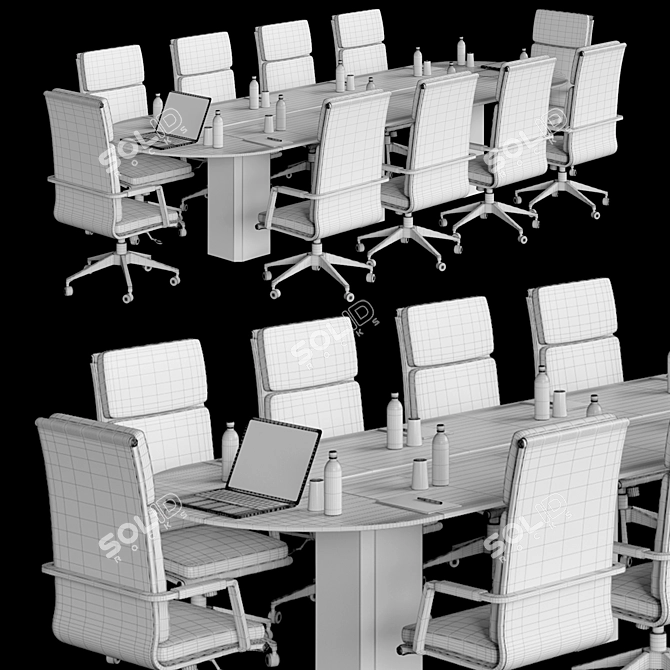 Modern Conference Table 2015 3D model image 5