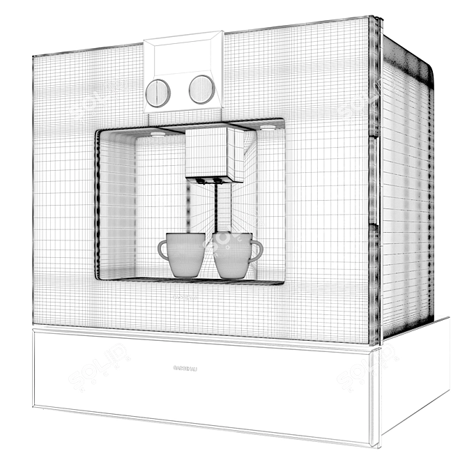 Gaggenau CM450102 and WS461100: Built-in Espresso Maker & Warming Drawer Combo 3D model image 5