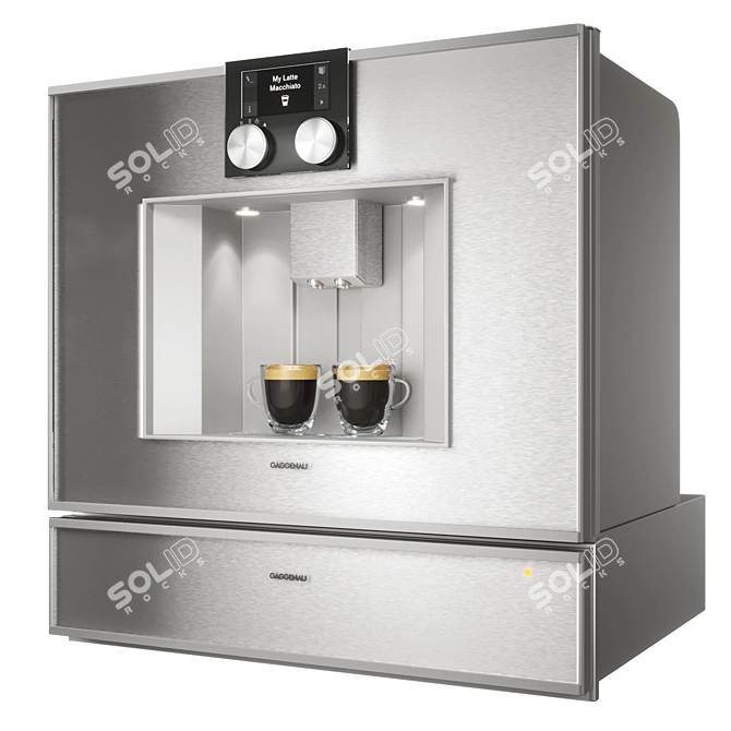 Gaggenau Built-in Espresso Maker & Warming Drawer 3D model image 1