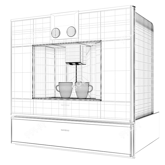 Gaggenau Built-in Espresso Maker & Warming Drawer 3D model image 5