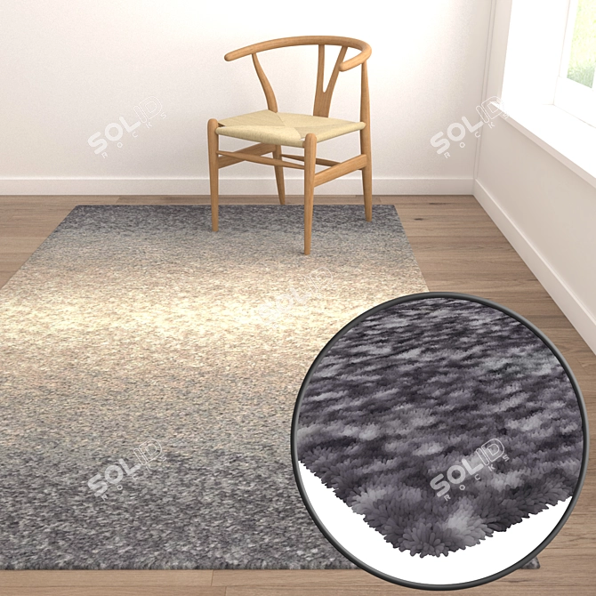 Luxury Carpets Set: High-Quality Textures 3D model image 5