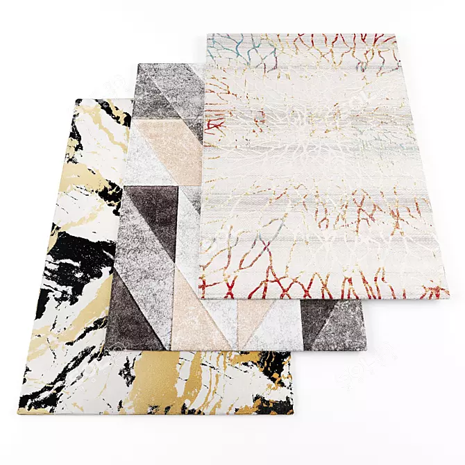 High-Resolution Rugs Set 3D model image 1