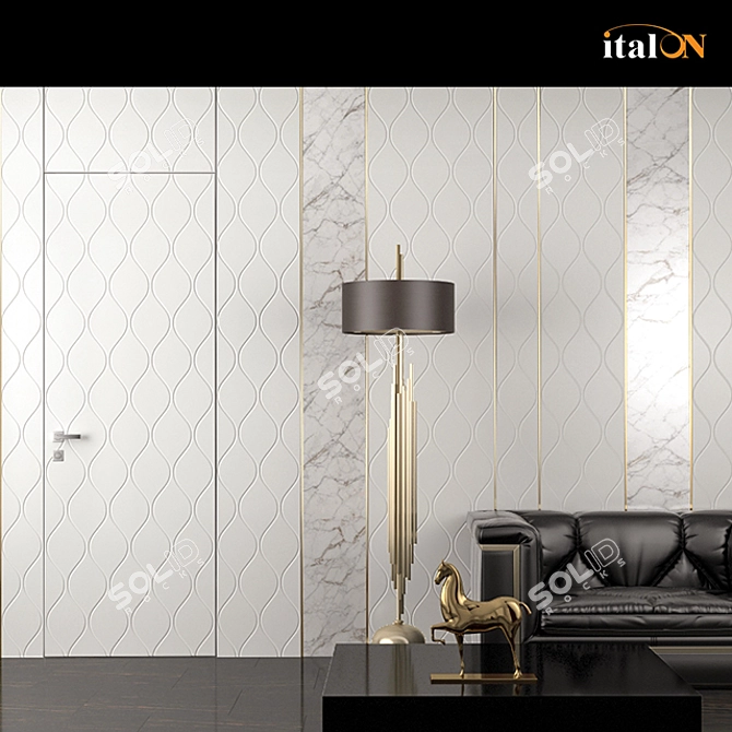 Flow Wave Wall Panels (Large) 3D model image 2