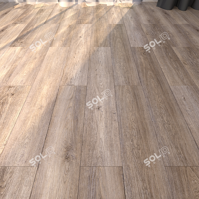 Yurtbay Barkwood Beige: Multitextured Parquet Tiles 3D model image 1