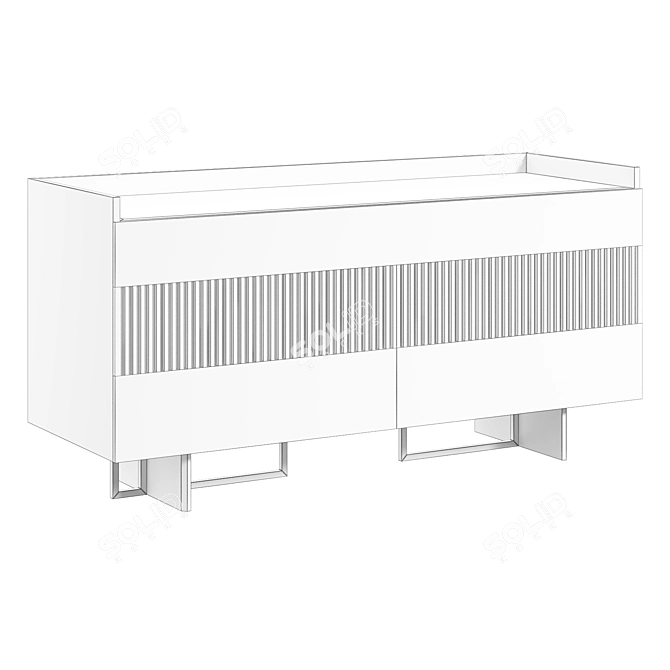 Sleek Keith Sideboard: Modern Versatility & Style 3D model image 2