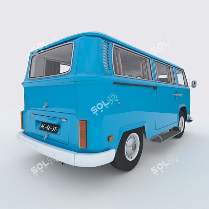 Vintage Volkswagen Van 3D model image 2