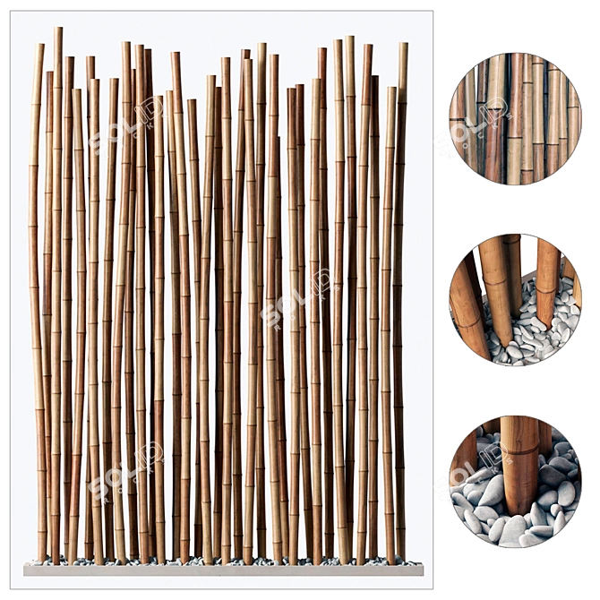 Versatile Bamboo Decor - No. 18a 3D model image 1