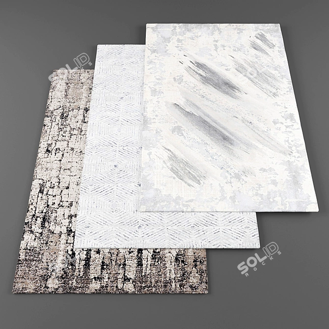 High-Res Carpet Collection (5 Pieces) 3D model image 1