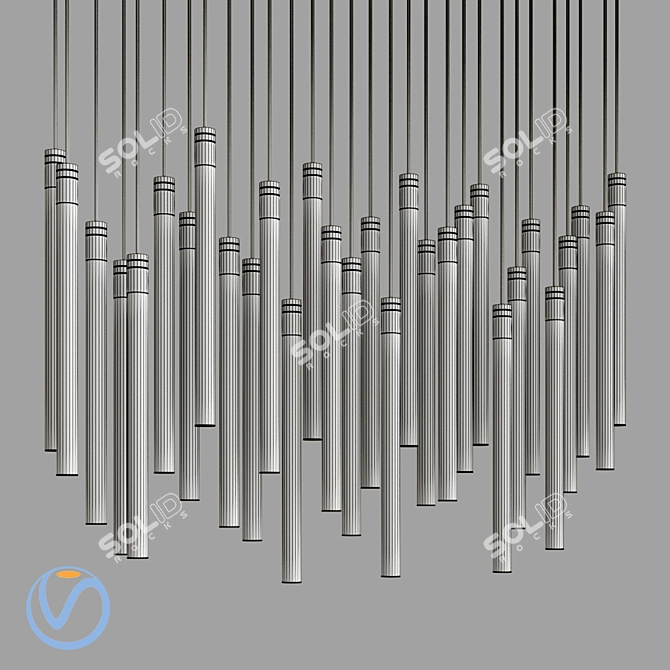 Title: Sleek LED Vanity Mirror 3D model image 2