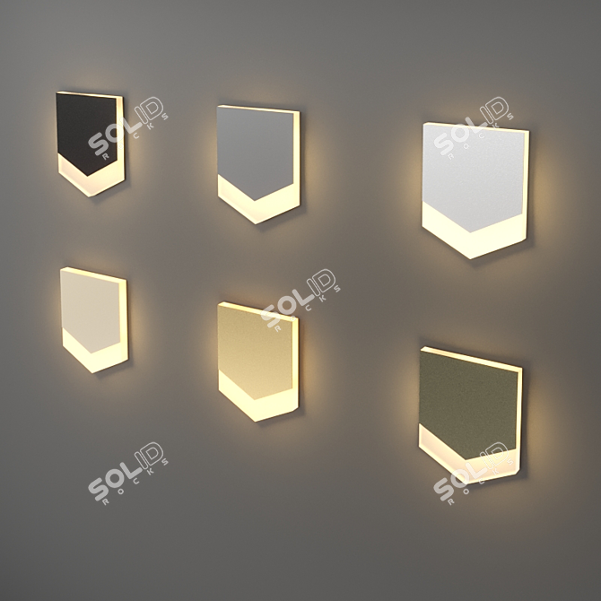 Sleek Alum Staircase Light 3D model image 1