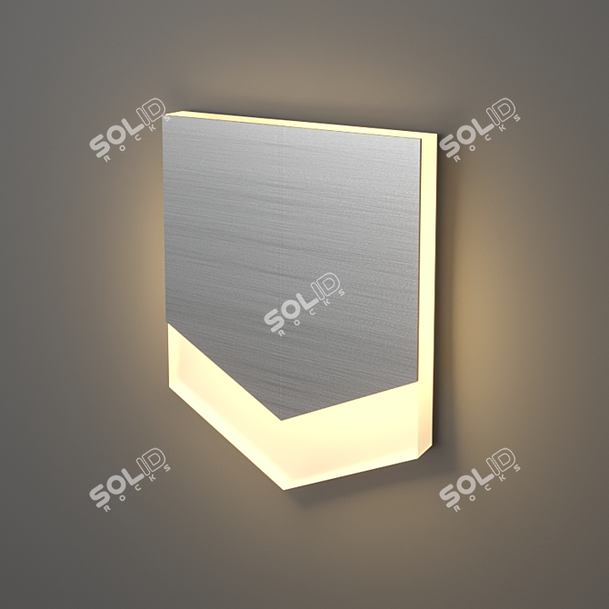 Sleek Alum Staircase Light 3D model image 2