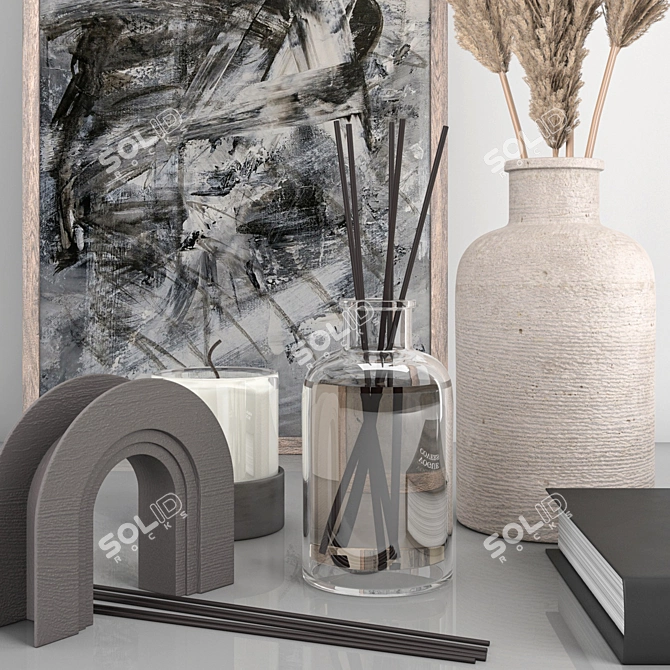 Exquisite Pampas Decor Set 3D model image 2