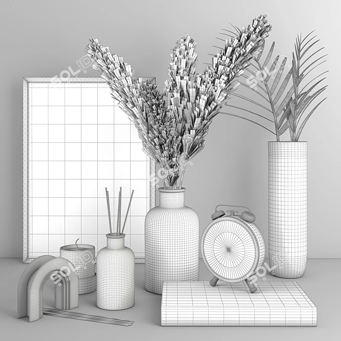 Exquisite Pampas Decor Set 3D model image 3