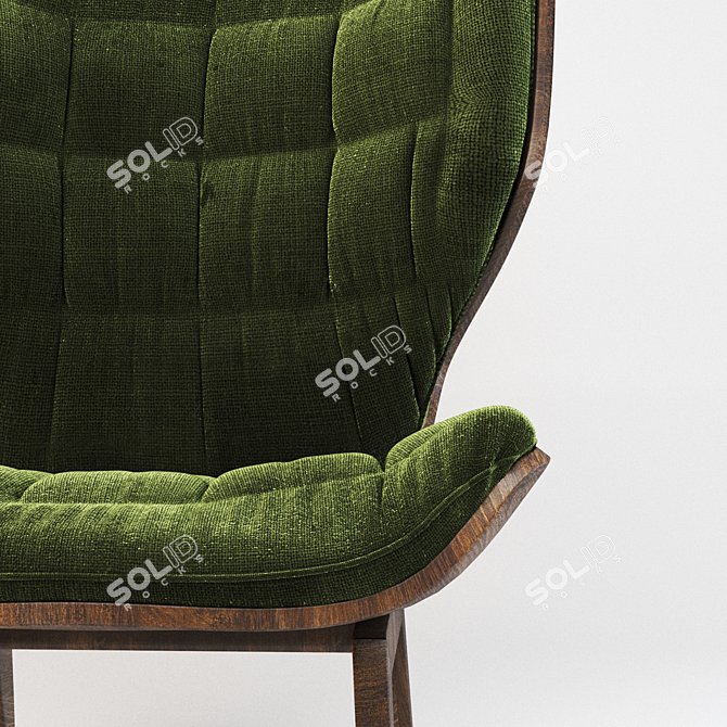 Modern Den Wing Chair 3D model image 2