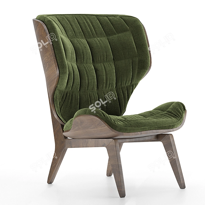 Modern Den Wing Chair 3D model image 5