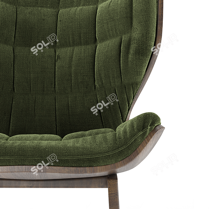 Modern Den Wing Chair 3D model image 6