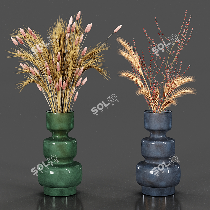 Reflex Murano Enea Glass Vase Set - Decorate with Style 3D model image 5