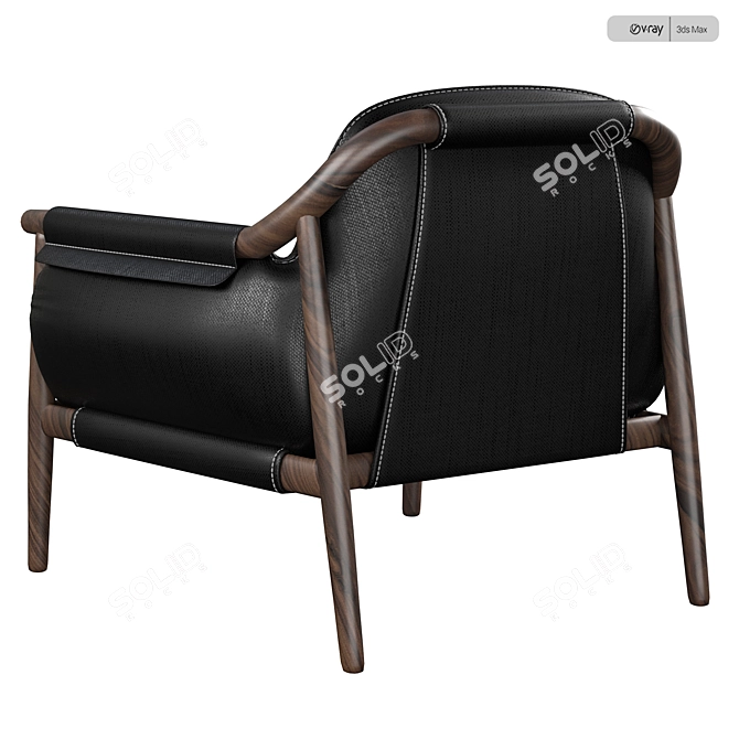 Luxurious Poltrona Frau Times Lounge 3D model image 4