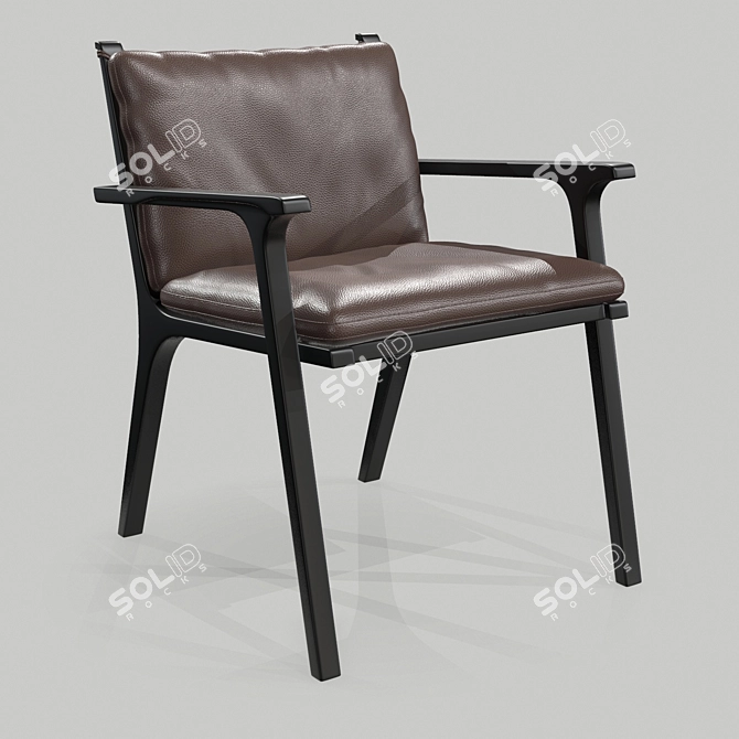 Danish Flou Helle Chair: High Quality 3D Model 3D model image 1