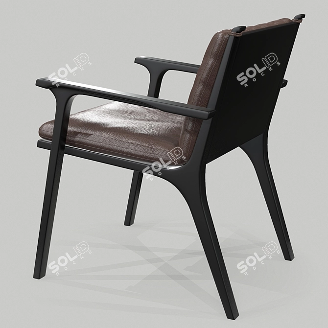 Danish Flou Helle Chair: High Quality 3D Model 3D model image 2