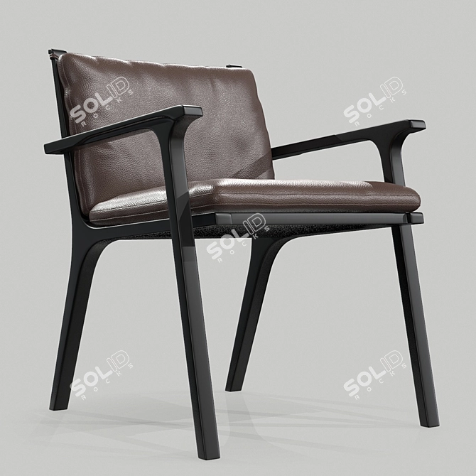 Danish Flou Helle Chair: High Quality 3D Model 3D model image 3