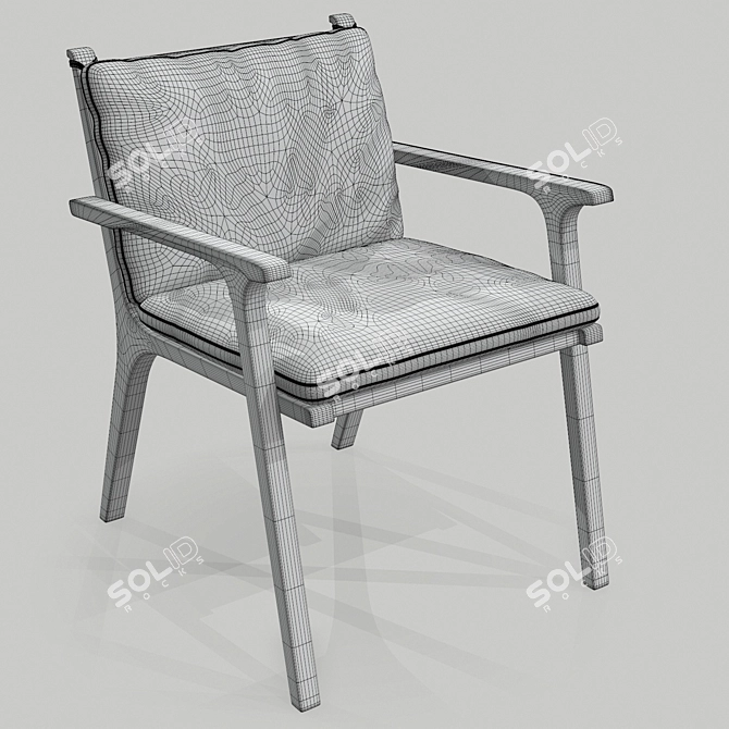 Danish Flou Helle Chair: High Quality 3D Model 3D model image 4