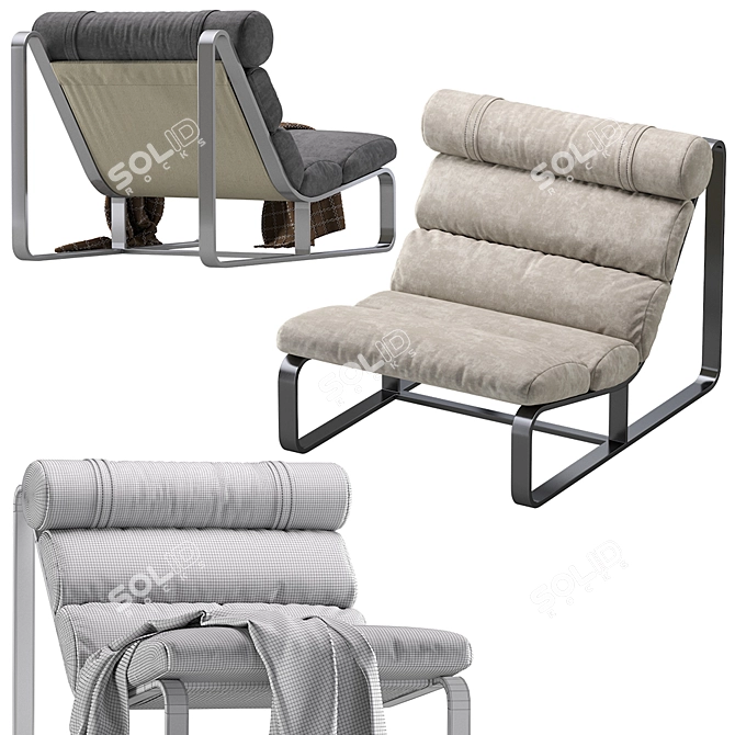 Coco Republic Bryson Occasional Chair: Elegant and Versatile Design 3D model image 5