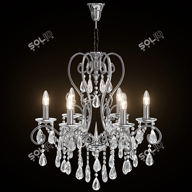 Elegant Chiaro Suzanne Chandelier 3D model image 1